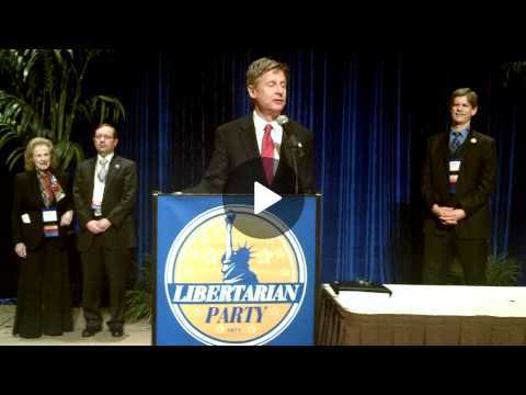 Gov. Gary Johnson Accepts the 2012 Libertarian Party Presidential Nomination